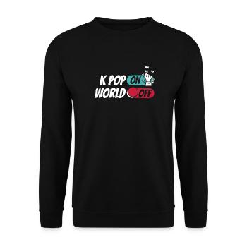 K Pop Kpop Korean Pop Kpop On World Off - Unisex Sweatshirt - black - Front - Alina (178cm) & Michal (187cm)