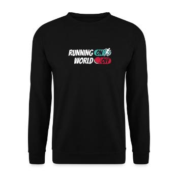 Läufer Jogger Runner Laufen Running On World Off - Sweat-shirt Unisexe - noir - Devant - Alina (178cm) & Michal (187cm)
