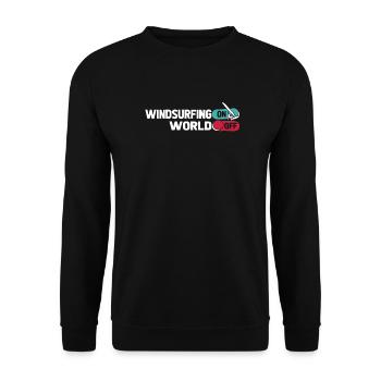 Windsurfen Windsurfer Windsurfing On World Off - Unisex Sweatshirt - black - Front - Alina (178cm) & Michal (187cm)