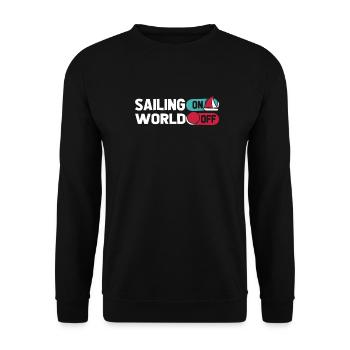 Sailing Sailor Sailboat Sailing On World Off - Unisex Sweatshirt - black - Front - Alina (178cm) & Michal (187cm)