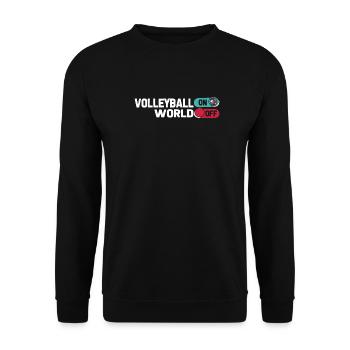 Volleyball Volleyballer Volleyball On World Off - Sweat-shirt Unisexe - noir - Devant - Alina (178cm) & Michal (187cm)