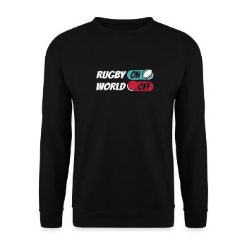 Rugby Rugby sur World Off - Sweat-shirt Unisexe - noir - Devant - Alina (178cm) & Michal (187cm)