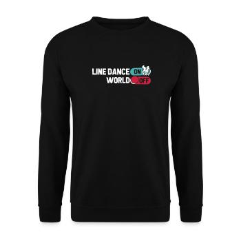 Line Dance Line Dance On World Off - Unisex Pullover - Schwarz - Vorne - Alina (178cm) & Michal (187cm)
