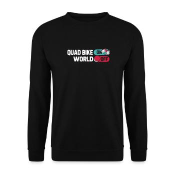 Quad Bike Quad Bike On World Off - Unisex Pullover - Schwarz - Vorne - Alina (178cm) & Michal (187cm)