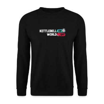 Kettlebell Kettlebell On World Off - Unisex Sweatshirt - black - Front - Alina (178cm) & Michal (187cm)