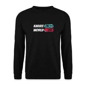 Karaté Karaté sur World Off - Sweat-shirt Unisexe - noir - Devant - Alina (178cm) & Michal (187cm)