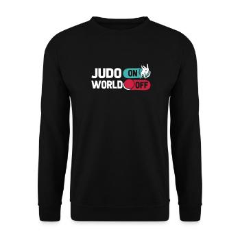 Judoka Judo On World Off - Unisex Pullover - Schwarz - Vorne - Alina (178cm) & Michal (187cm)
