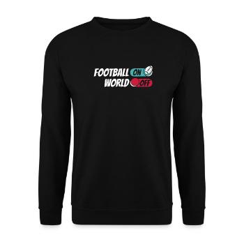 American Football Football On World Off - Unisex Pullover - Schwarz - Vorne - Alina (178cm) & Michal (187cm)