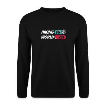 Wandern Wanderer Randonnée sur World Off - Sweat-shirt Unisexe - noir - Devant - Alina (178cm) & Michal (187cm)