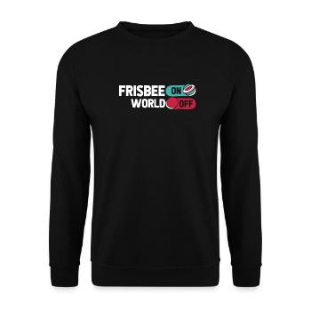Frisbee Frisbee On World Off - Unisex Sweatshirt - black - Front - Alina (178cm) & Michal (187cm)