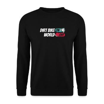 Mx Motocross Dirt Bike Dirt Bike sur World Off - Sweat-shirt Unisexe - noir - Devant - Alina (178cm) & Michal (187cm)