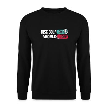 Frisbee Golf Disc Golf Disc Golf On World Off - Unisex Sweatshirt - black - Front - Alina (178cm) & Michal (187cm)