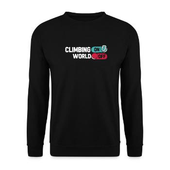 Grimpeur grimpeur grimpant sur World Off - Sweat-shirt Unisexe - noir - Devant - Alina (178cm) & Michal (187cm)