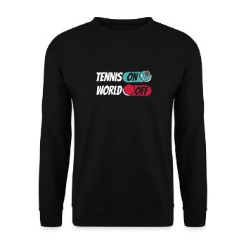 Tennis Tennis On World Off - Unisex Pullover - Schwarz - Vorne - Alina (178cm) & Michal (187cm)