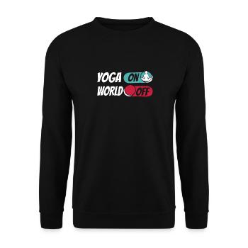 Yoga Yoga On World Off - Unisex Pullover - Schwarz - Vorne - Alina (178cm) & Michal (187cm)