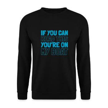Voilier Marin Voilier Jurer Comme Un Marin - Sweat-shirt Unisexe - noir - Devant - Alina (178cm) & Michal (187cm)