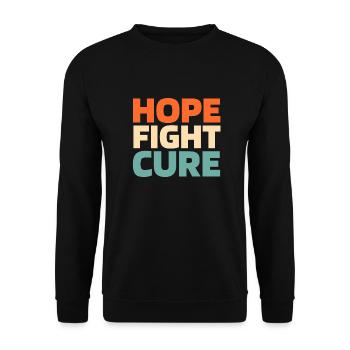 Alzheimer Hope Fight Cure Alzheimers - Sweat-shirt Unisexe - noir - Devant - Alina (178cm) & Michal (187cm)