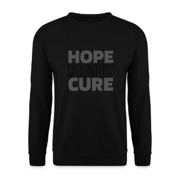Alzheimer Hope Fight Cure Alzheimers - Sweat-shirt Unisexe - noir - Devant - Alina (178cm) & Michal (187cm)