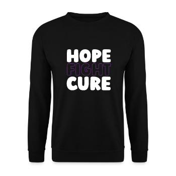 Alzheimer Hope Fight Cure Alzheimers - Sweat-shirt Unisexe - noir - Devant - Alina (178cm) & Michal (187cm)