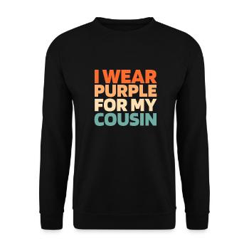 Alzheimer I Wear Purple For My Cousin Alzheimers - Unisex Pullover - Schwarz - Vorne - Alina (178cm) & Michal (187cm)