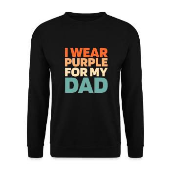 Alzheimer I Wear Purple For My Dad Alzheimers - Unisex Pullover - Schwarz - Vorne - Alina (178cm) & Michal (187cm)