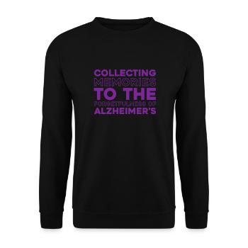Alzheimer's Alzheimer's Support - Unisex Sweatshirt - black - Front - Alina (178cm) & Michal (187cm)