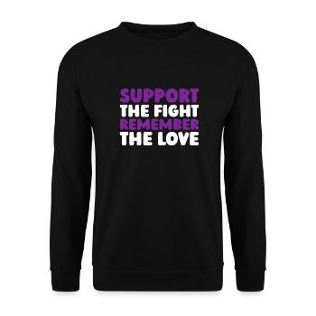 Alzheimer Alzheimers Support - Unisex Pullover - Schwarz - Vorne - Alina (178cm) & Michal (187cm)