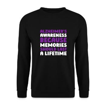Alzheimer Alzheimers Support - Unisex Pullover - Schwarz - Vorne - Alina (178cm) & Michal (187cm)