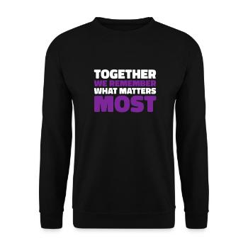 Alzheimer's Alzheimer's Support - Unisex Sweatshirt - black - Front - Alina (178cm) & Michal (187cm)
