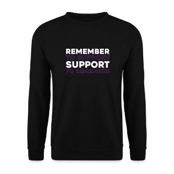 Alzheimer Alzheimers Support - Unisex Pullover - Schwarz - Vorne - Alina (178cm) & Michal (187cm)