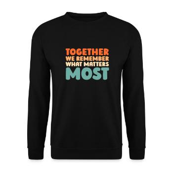 Alzheimer's Alzheimer's Support - Unisex Sweatshirt - black - Front - Alina (178cm) & Michal (187cm)