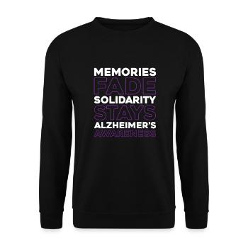 Alzheimer Alzheimers Support - Unisex Pullover - Schwarz - Vorne - Alina (178cm) & Michal (187cm)
