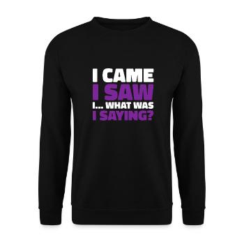 Alzheimer Drôle Sensibilisation à la maladie d’Alzheimer - Sweat-shirt Unisexe - noir - Devant - Alina (178cm) & Michal (187cm)