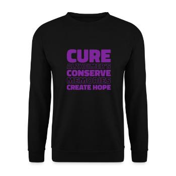 Alzheimer Alzheimers Support - Unisex Pullover - Schwarz - Vorne - Alina (178cm) & Michal (187cm)