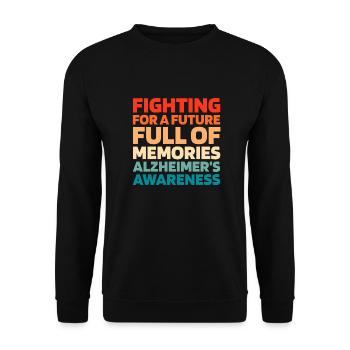 Alzheimer's Alzheimer's Support - Unisex Sweatshirt - black - Front - Alina (178cm) & Michal (187cm)