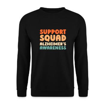 Alzheimer Alzheimers Support - Unisex Pullover - Schwarz - Vorne - Alina (178cm) & Michal (187cm)