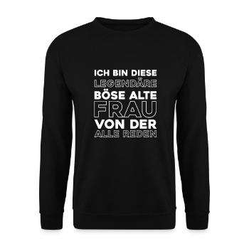 Black Humor Bse Old Woman - Unisex Sweatshirt - black - Front - Alina (178cm) & Michal (187cm)