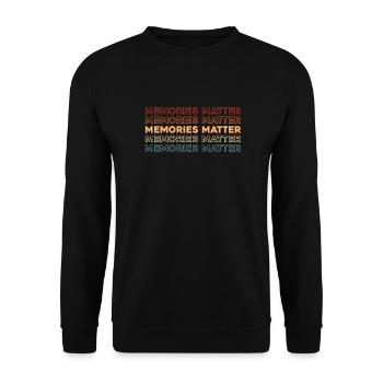 Alzheimer's Memories Matter - Unisex Sweatshirt - black - Front - Alina (178cm) & Michal (187cm)