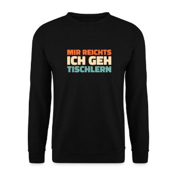 Zimmermann Tischler Schreiner - Unisex Pullover - Schwarz - Vorne - Alina (178cm) & Michal (187cm)