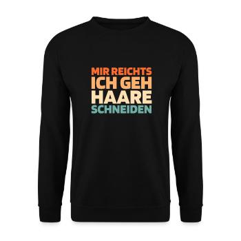 Barber Barbershop - Unisex Sweatshirt - black - Front - Alina (178cm) & Michal (187cm)