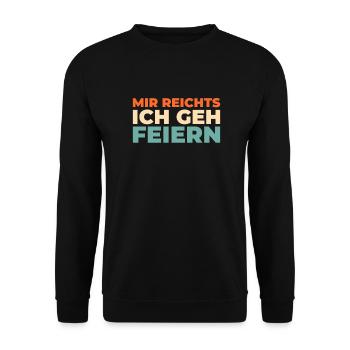 Humour noir J’en ai assez Je vais faire la fête - Sweat-shirt Unisexe - noir - Devant - Alina (178cm) & Michal (187cm)