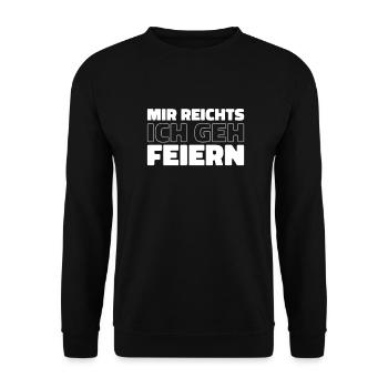 Humour noir J’en ai assez Je vais faire la fête - Sweat-shirt Unisexe - noir - Devant - Alina (178cm) & Michal (187cm)