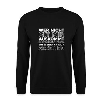 Humour noir Travail drôle Discours drôles - Sweat-shirt Unisexe - noir - Devant - Alina (178cm) & Michal (187cm)