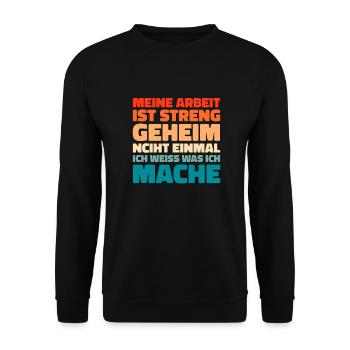 Humour noir Travail drôle Discours drôles - Sweat-shirt Unisexe - noir - Devant - Alina (178cm) & Michal (187cm)