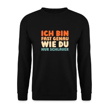 Schwarzer Humor - Unisex Pullover - Schwarz - Vorne - Alina (178cm) & Michal (187cm)