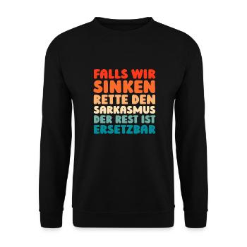Humour noir - Sweat-shirt Unisexe - noir - Devant - Alina (178cm) & Michal (187cm)