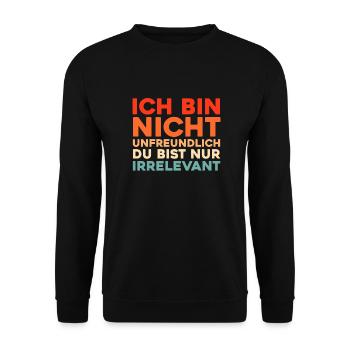 Black humor - Unisex Sweatshirt - black - Front - Alina (178cm) & Michal (187cm)