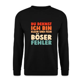 Humour noir - Sweat-shirt Unisexe - noir - Devant - Alina (178cm) & Michal (187cm)