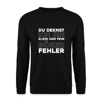 Schwarzer Humor - Unisex Pullover - Schwarz - Vorne - Alina (178cm) & Michal (187cm)