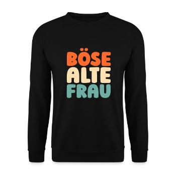 Black Humor Bse Old Woman - Unisex Sweatshirt - black - Front - Alina (178cm) & Michal (187cm)